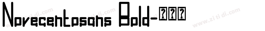 Novecentosans Bold字体转换